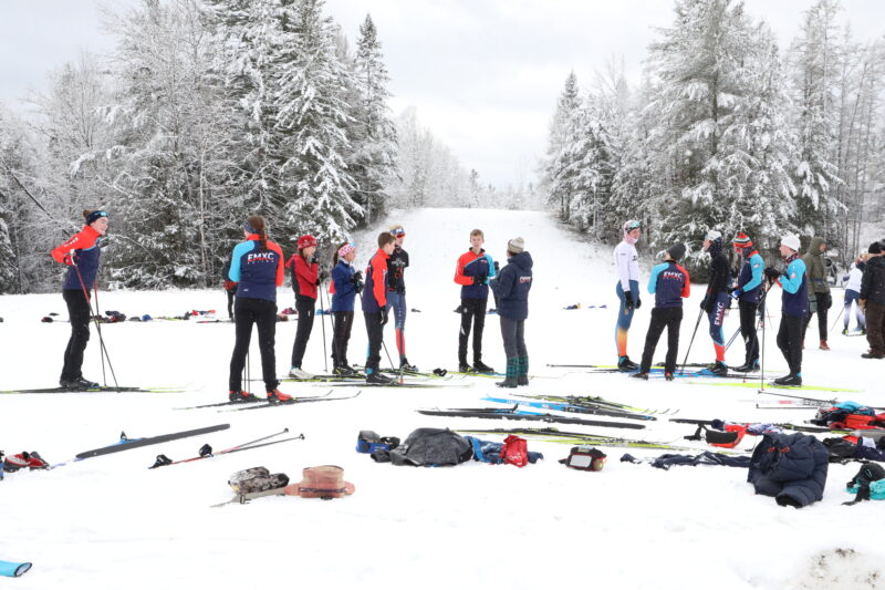 Morning ski prep